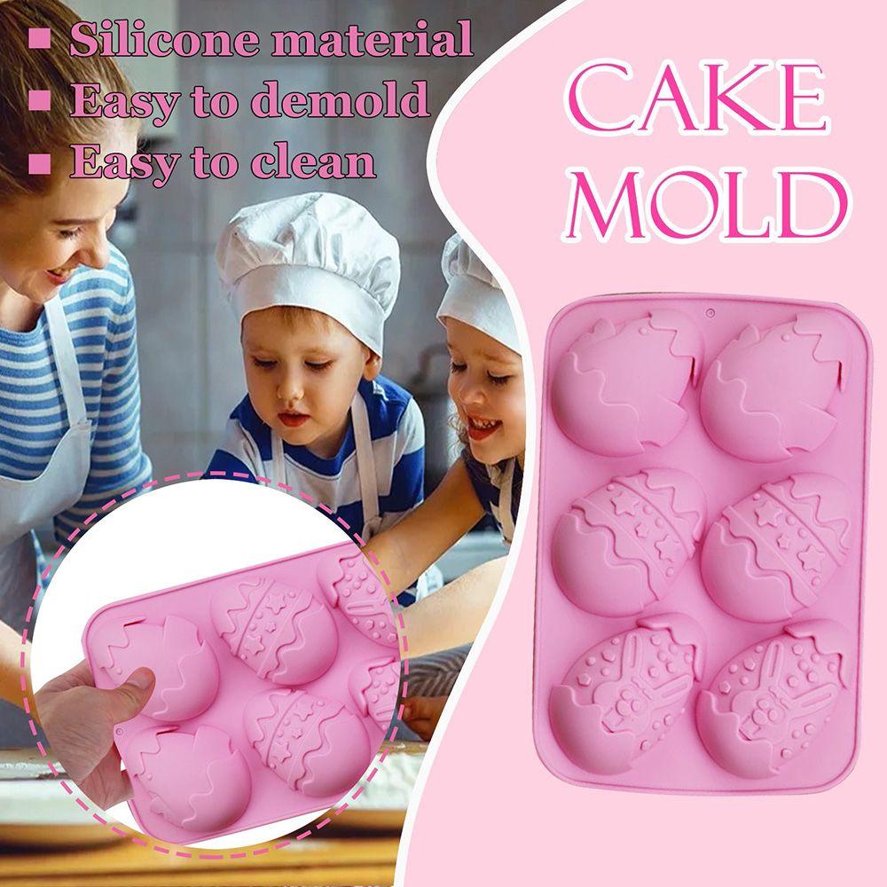 Solighter Easter Mold Rabbit Baking &amp; Pastry Tools Cetakan Silikon Happy Easter Kelinci Lucu