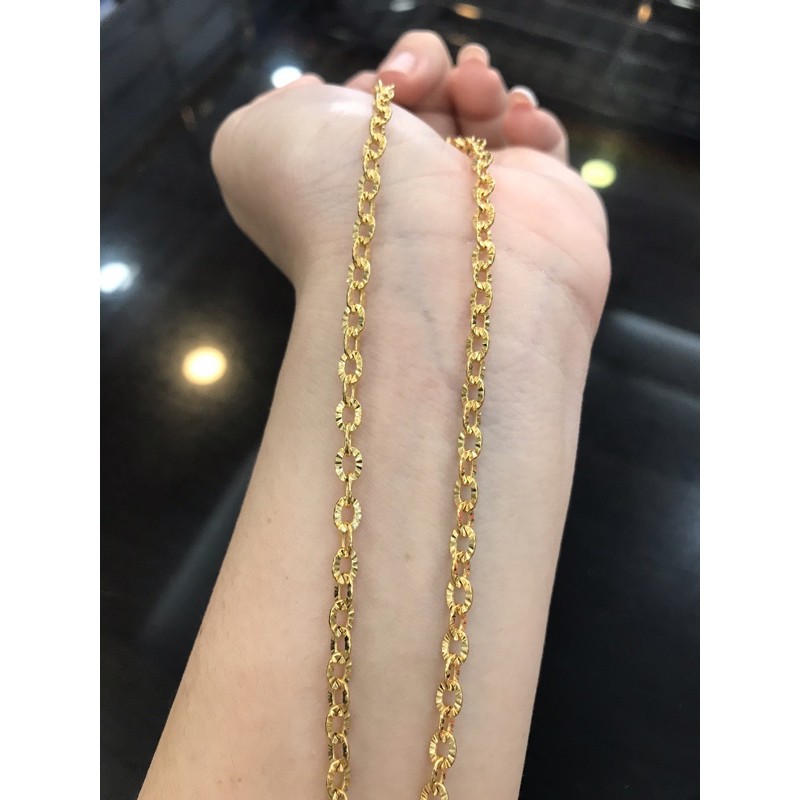 Kalung nori olympic dewasa emas asli kadar 375