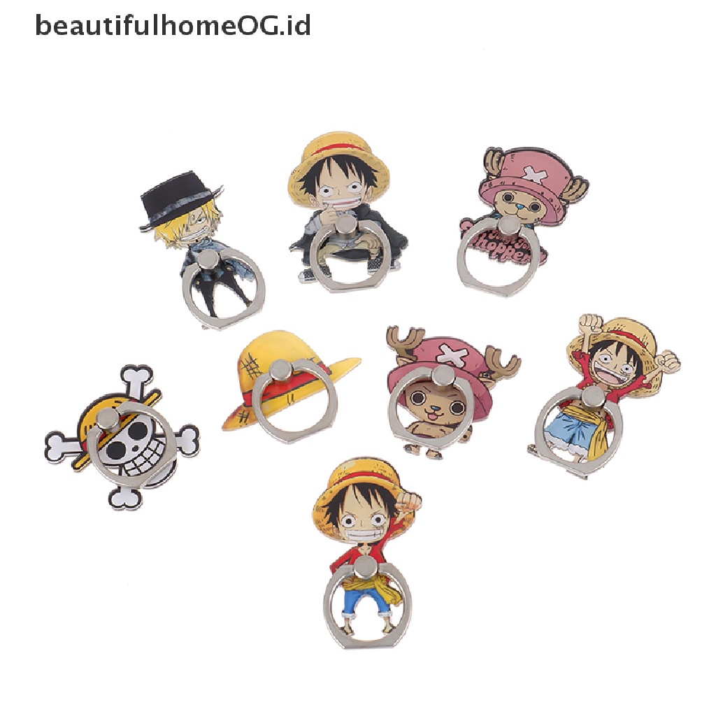 Ring Stand Holder Desain Luffy One Piece Bahan Akrilik Untuk Handphone