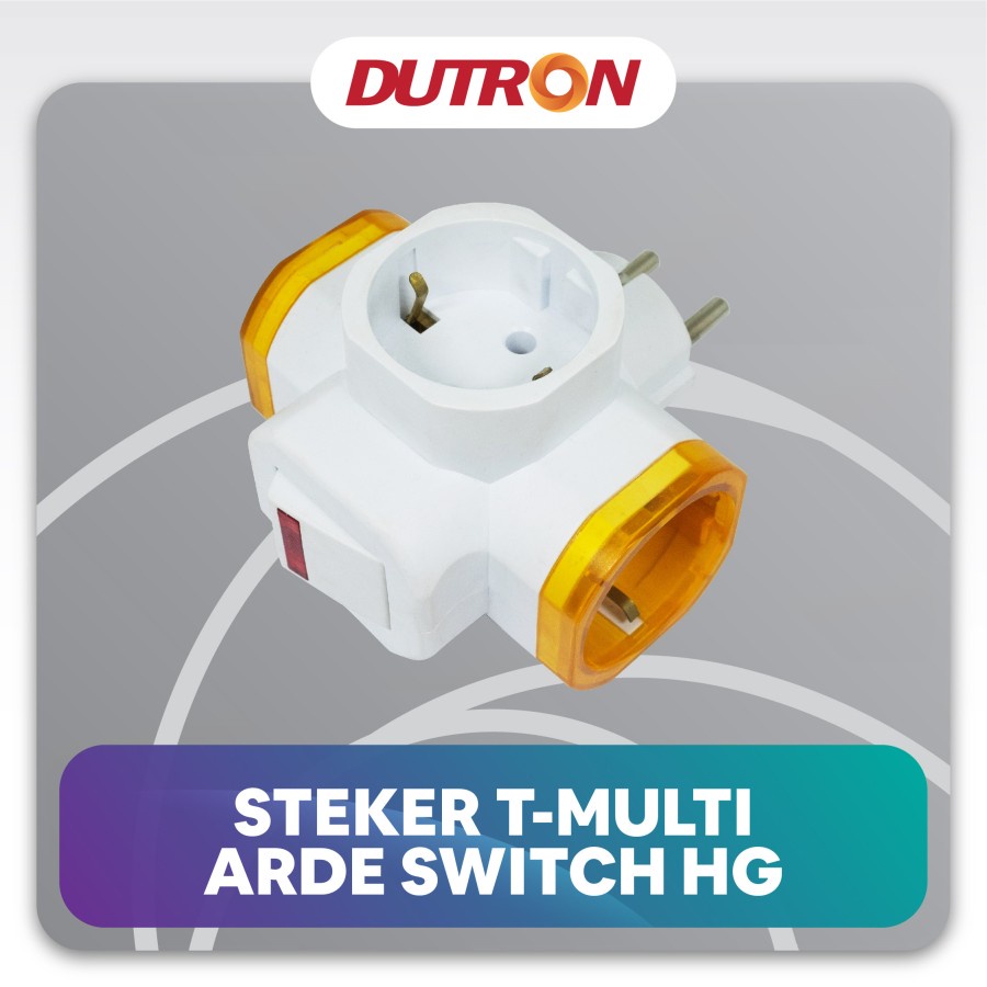 Steker T On Off Arde Dutron Colokan Cabang 3 Cagak DV-STA-01S-HG