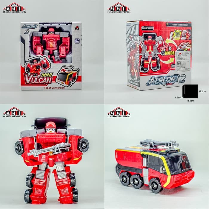 Mainan Robot Mini Tobot Vulcan Serial Animasi TV- Athlon Seri 2