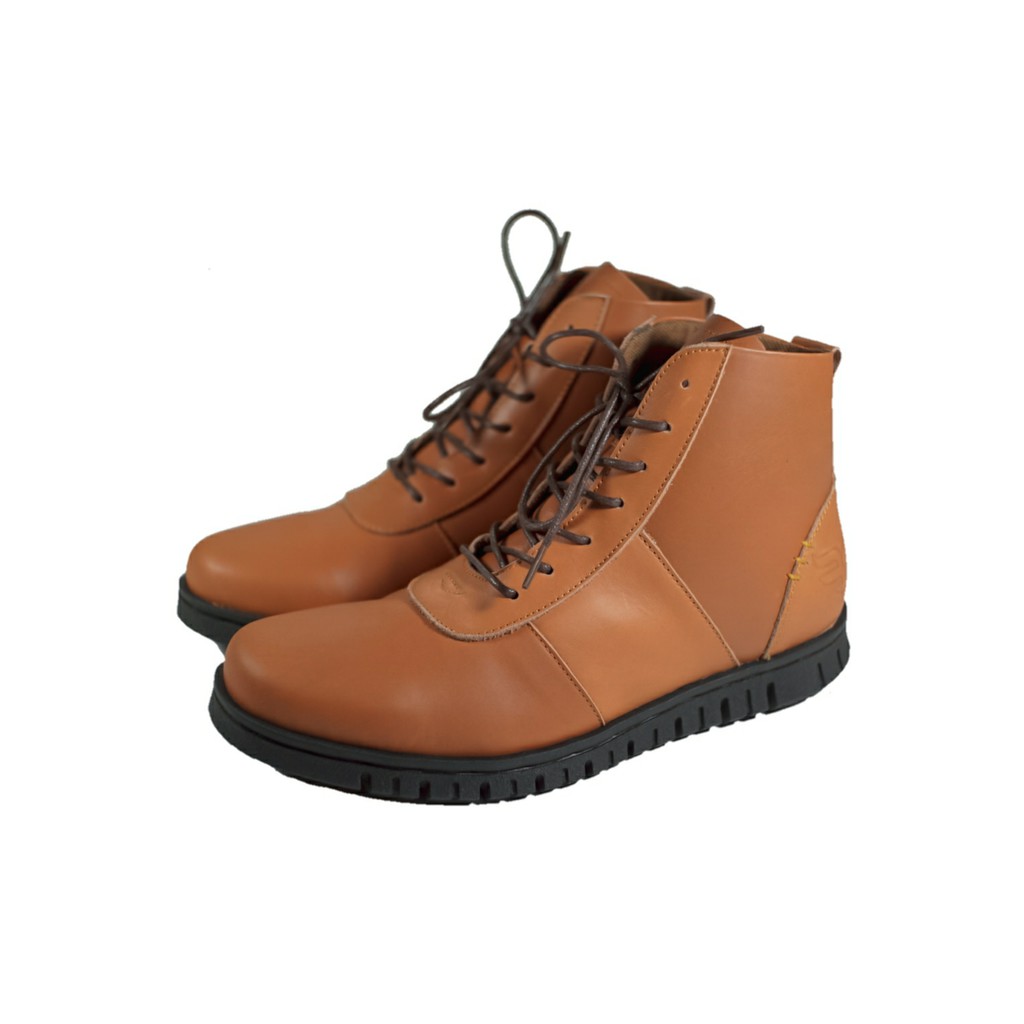 Nathan Tan | Sepatu Kulit Asli Formal Vintage Boot Simple Pria Cowok Men Boots | FORIND x Barnum