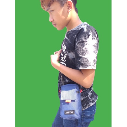 Tas Selempang  Kecil Pria Distro Ori Keren 2021 Kekinian Terbaru Murah Untuk Hp Dan Uang Cod