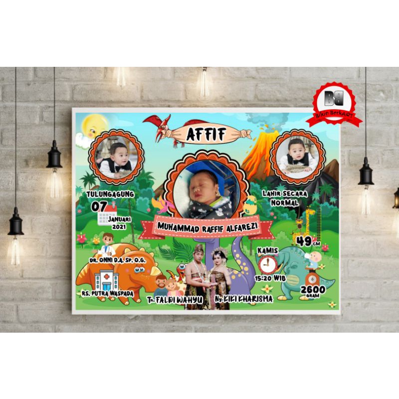 Cetak Biodata Bayi / Biodata Newborn / Kado Bayi