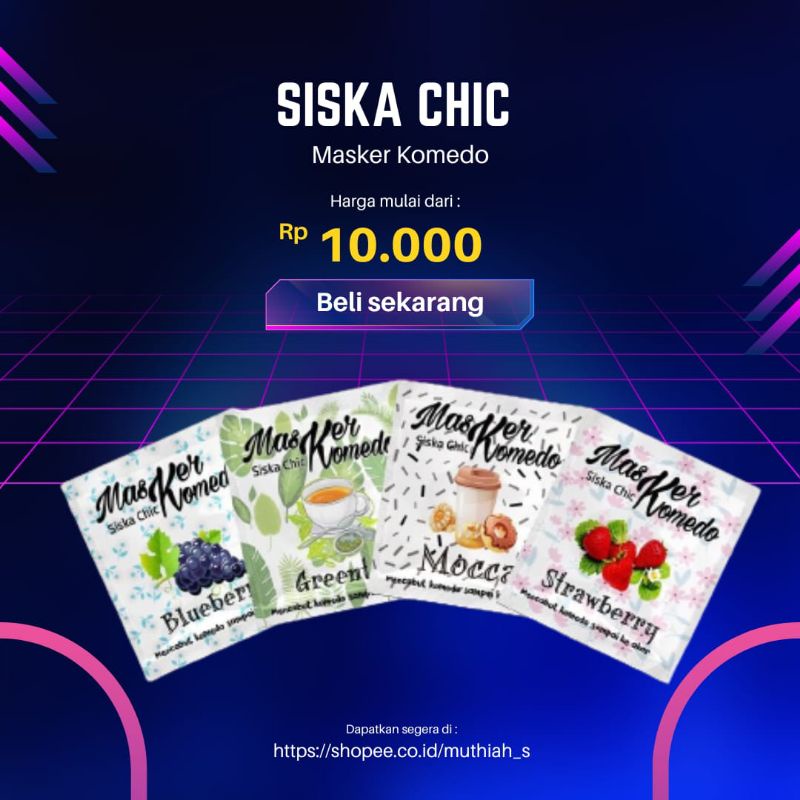 MASKER KOMEDO SISKA CHIC • maskom siscachic grosir