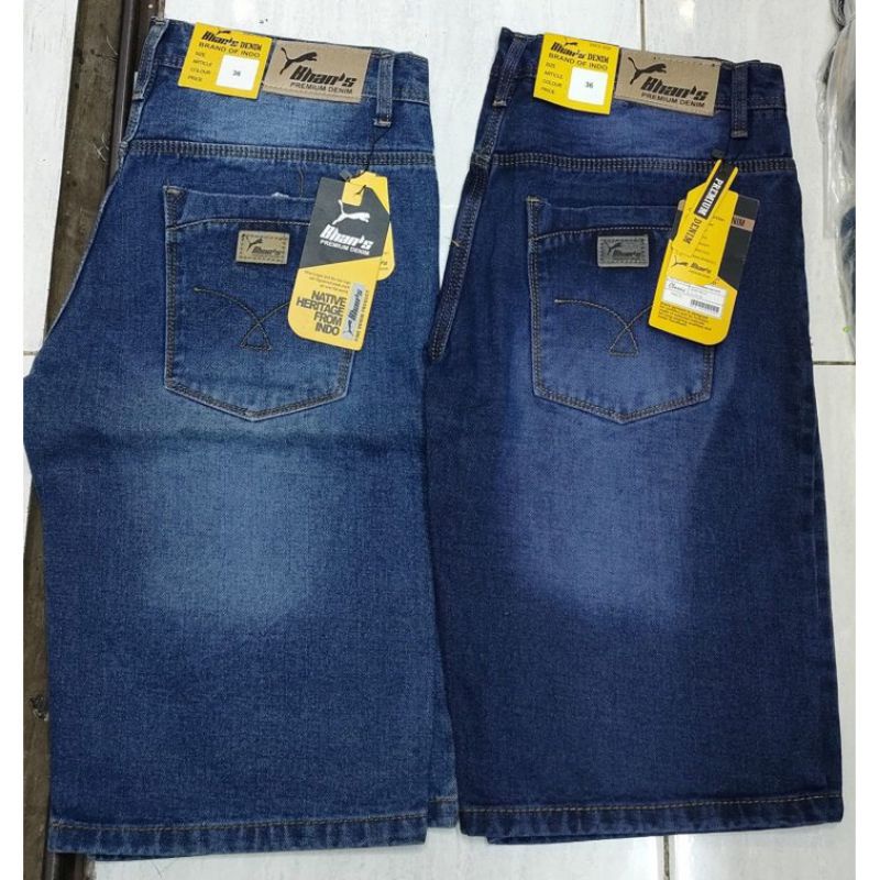 Celana Pendek Lepis Jeans Pria Model Reguler Non Street Merk Cardenal B-Hanz Premium Original Celana Pendek Jeans Denim Standar Sampai Bawah Lutut Tebal Ukuran Standar dan Jumbo 3/4 Setengah Tiang 27 28 29 30 31 32 33 34 35 36 37 38