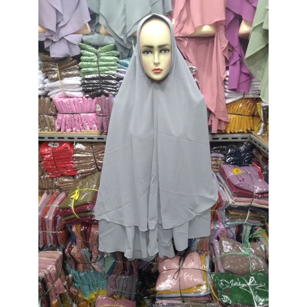 TERPOPULER HIJAB KHIMAR CERUTY BABYDOLL/BERGO OVAL LINGKAR SIZE XL LINGKAR AHFI