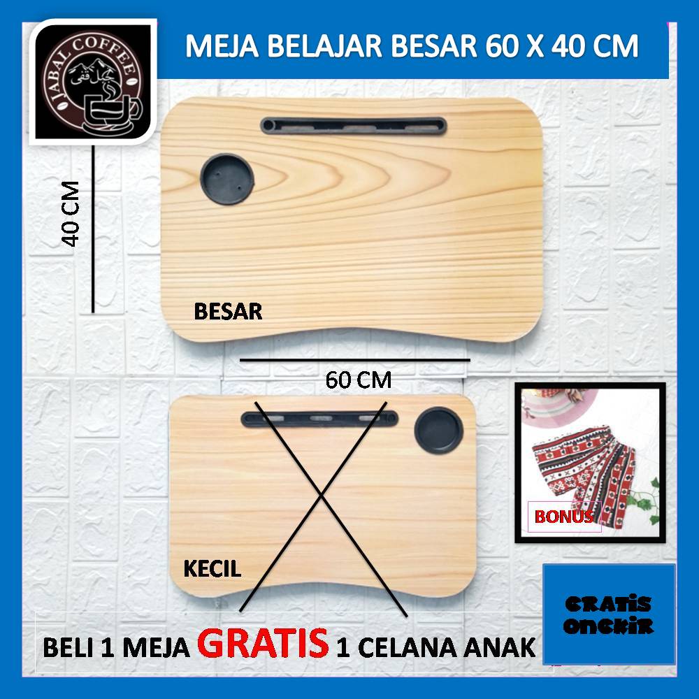 Meja Belajar Laptop Besar Gratis Celana Anak Berat 1850 Gram / Meja Laptop Lipat Portable Ukuran 60 X 40 X 27 Cm / Meja Belajar Lipat Karakter