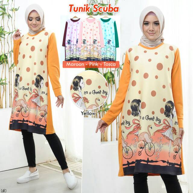 Gamis scuba/tunik scuba fit to XL/dress scuba