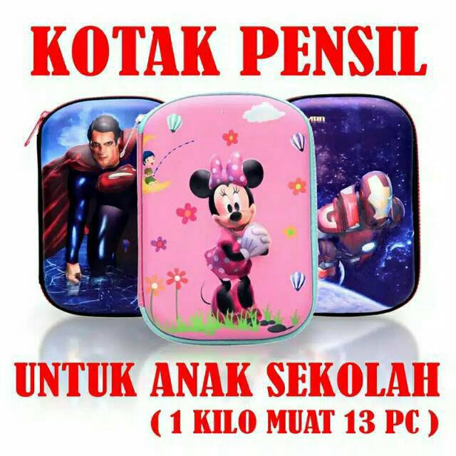 

SKY0078 - KOTAK PENSIL ANAK JUMBO(TK-SD)-MAINAN ANAK-ALAT SEKOLAH-TAS SPIDERMAN CAPTAIN UNICORN..