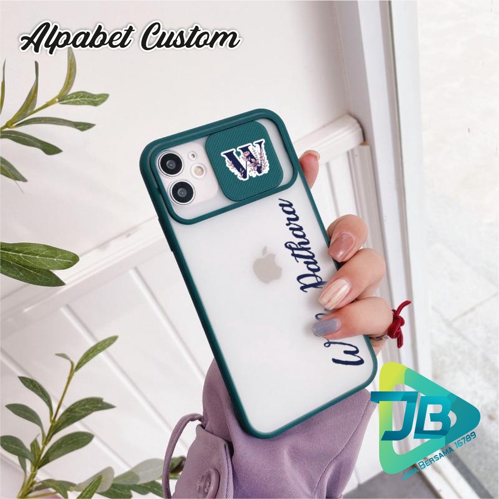 SOFTCASE SLIDE KAMERA ALPABET CUSTOM OPPO VIVO SAMSUNG XIAOMI REALME IPHONE ALL TYPE JB5598