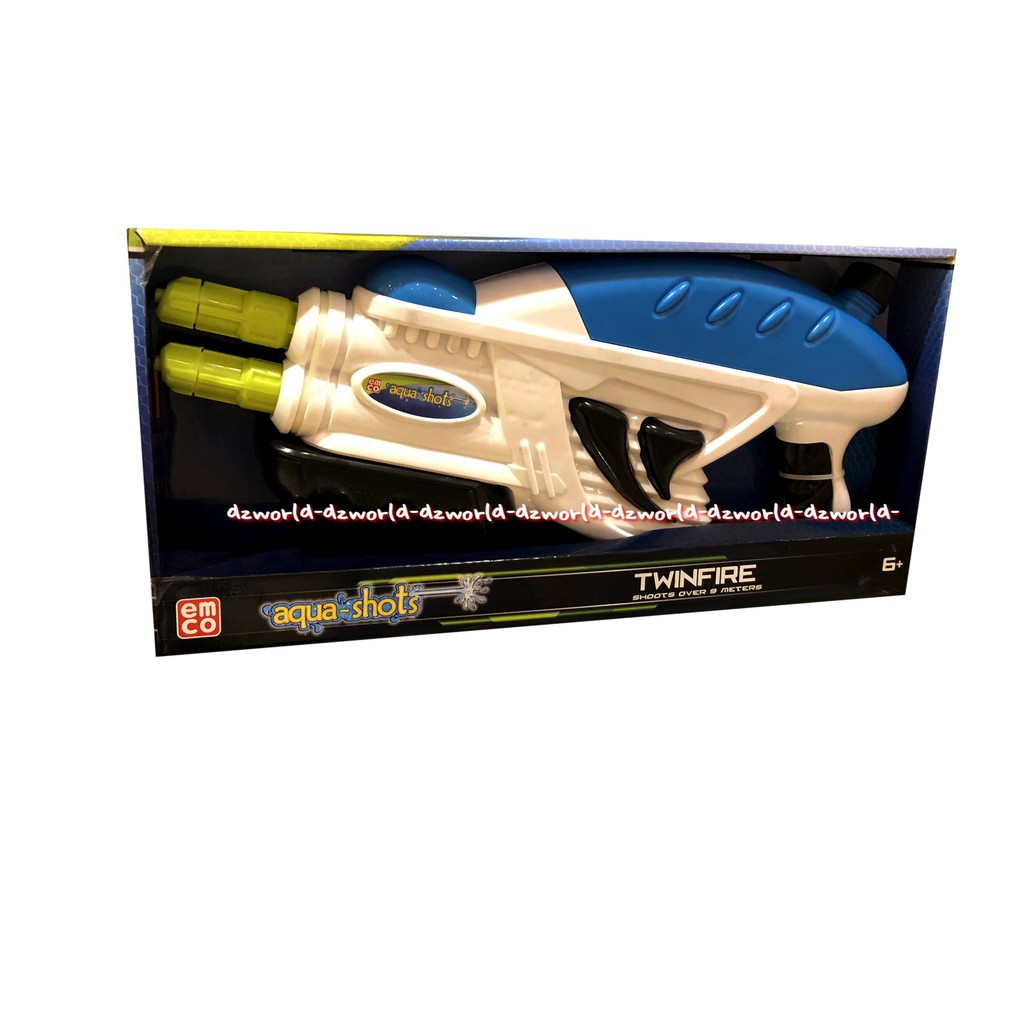 Emco Aqua Shots Twinfine Pistol Air Pistol Mainan Air Emko Twin Fine Watergun Mainan Anak