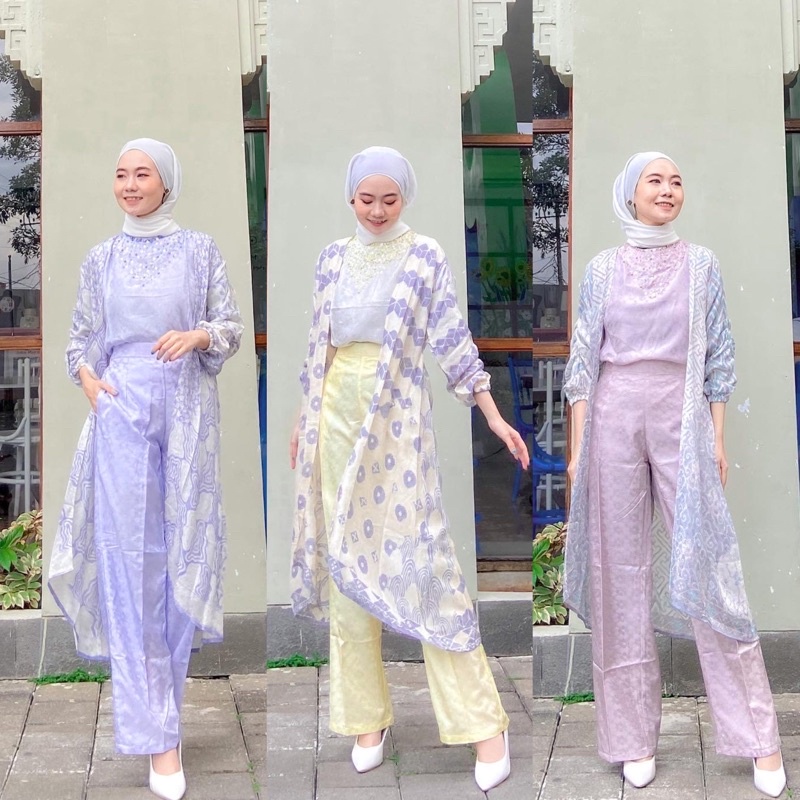 YUFIS - INAURA SET ( OUTER + INNER + CELANA ) - ( BAJU KONDANGAN / BAJU PESTA / KEBAYA )