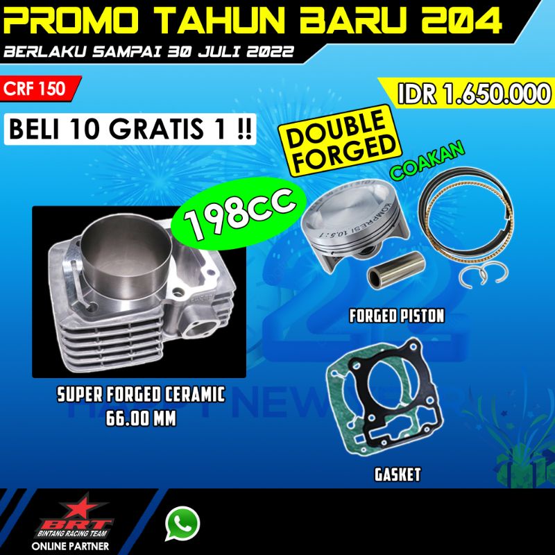 Paket CRF Blok Ceramic + Piston 66mm