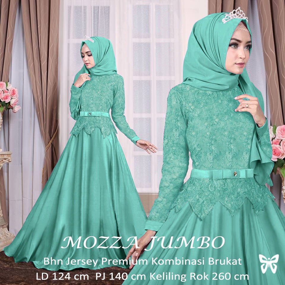 HOPYLOVY - Maxi Dress Wanita Brukat Aulia Jumbo