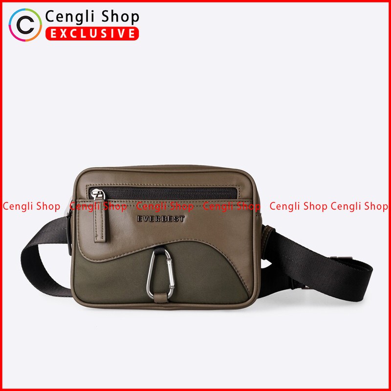 SLING WAIST BAG EVERBEST TAS SELEMPANG PINGGANG PRIA TERBARU ORIGINAL SMALL EVE-FIEL HIJAU