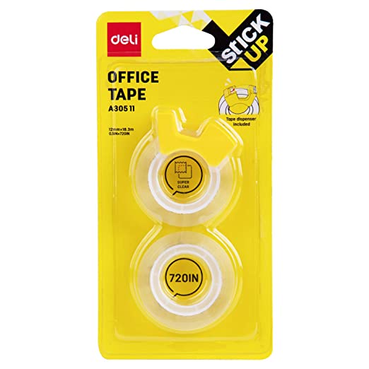 

SOLASI BENING 12MM X 18 METER DELI A 305 SOLATIP TRANSPARAN OFFICE TRANSPARENT INVISIBLE TAPE