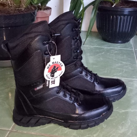 Sepatu Pdl Kulit Sapi Asli MR.MASTER Sepatu PDL Tni Polri Security Satpam Sepatu Boots Pria Wanita