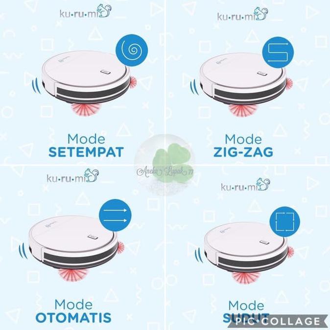 Kurumi KV 03 Robot Vacuum Putih / Vacuum Cleaners