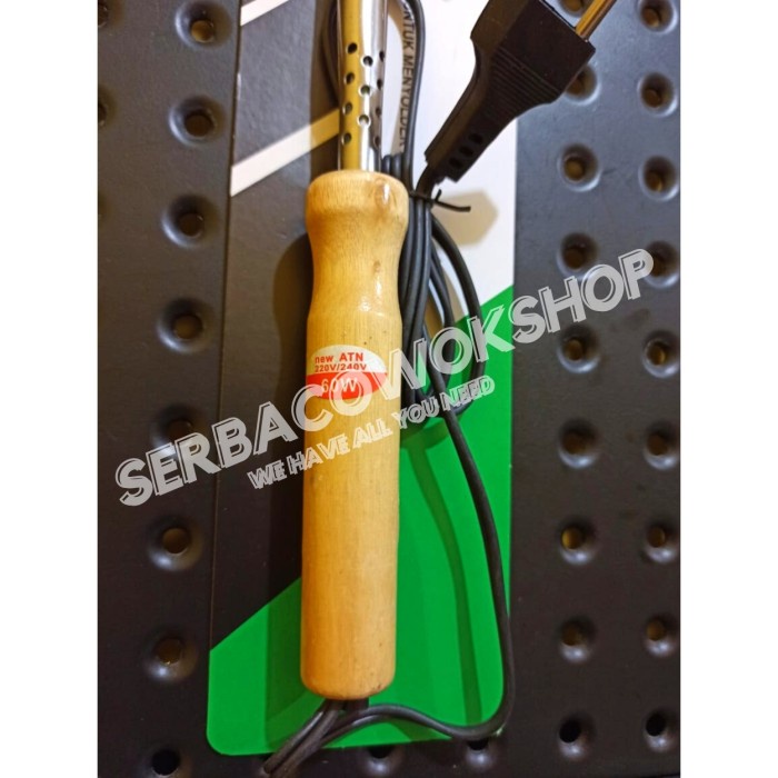 ATN Solder Listrik Gagang Kayu 40 Watt - 60 Watt Termurah Berkualitas - 40 Watt