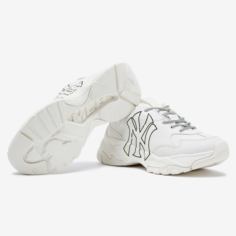 MLB NY Yankees Bigball Chunky Sneakers White 100% Original