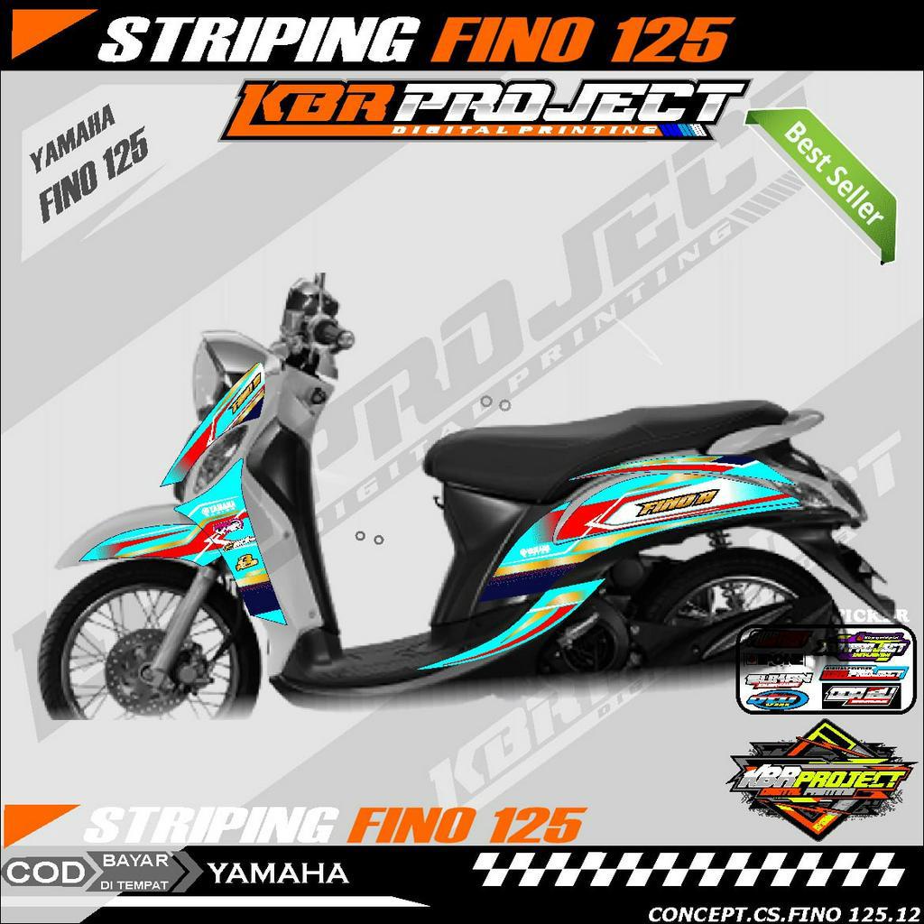 FINO 125 STIKER STRIPING MOTOR KEREN LIS VARIASI FINO 125 STIKER MOTOR YAMAHA DESAIN RACING( 12) BIS
