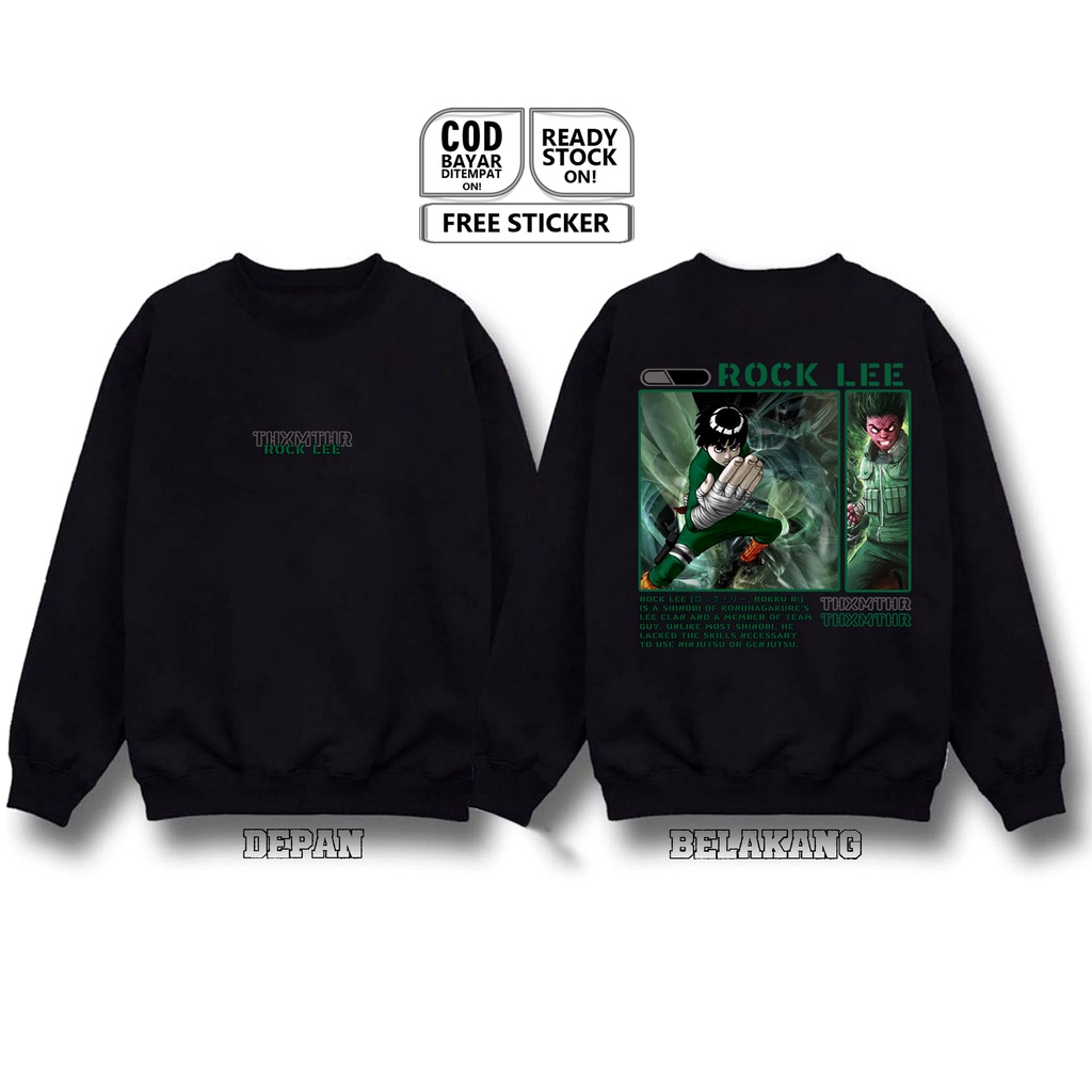 SWEATER ROCK LEE NARUTO TEAM GUY LEE CLAN KONOHAGAKURE ANIME MANGA KONOHA GUY MAITO NEJI HYUUGA SIGN