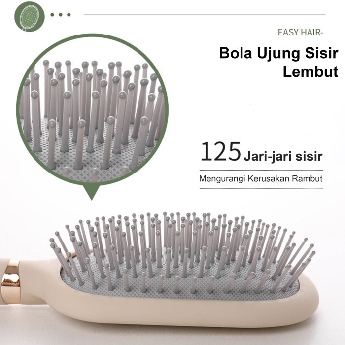 Sisir Rambut Cushion Pijat Kepala Anti kusut Hair Brush Comb