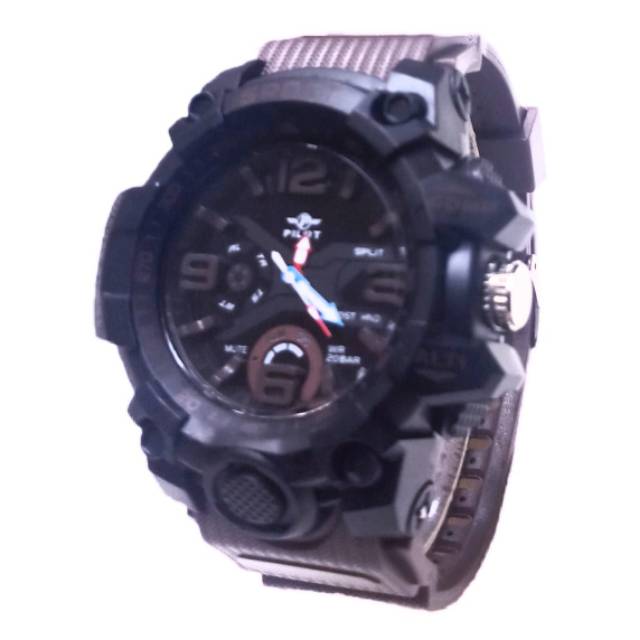 Jam Tangan Pria Kasual Sporty Crono Hiasan PLT-1543