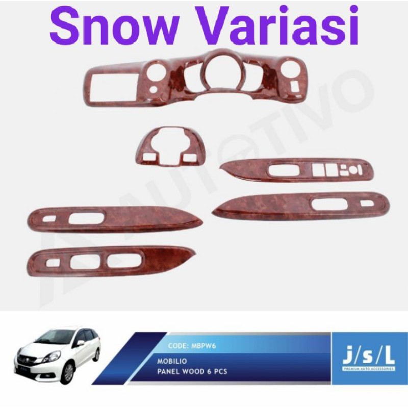 Honda Mobilio 2013 2016 panel kayu interior Wood panel 6pcs JSL