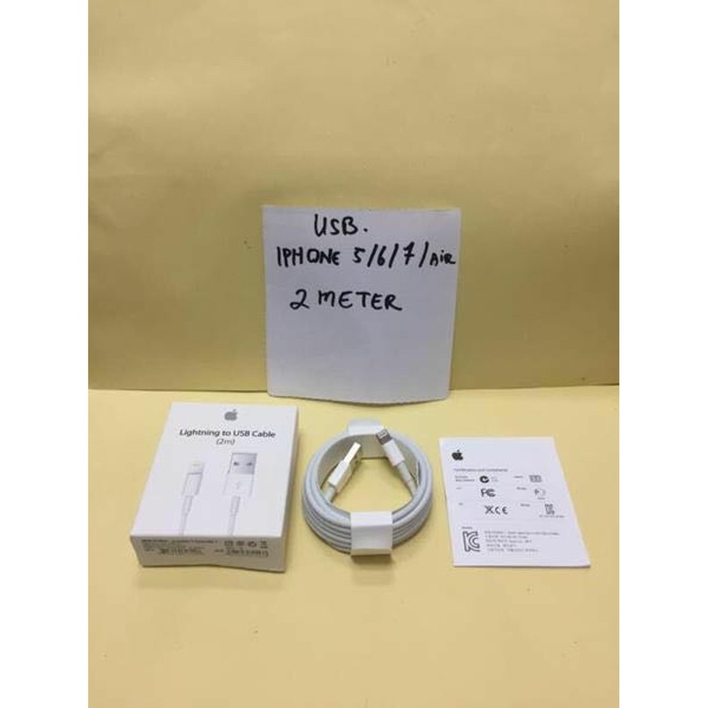 Kabel data iphone Usb Lighting 2 Meter ORI