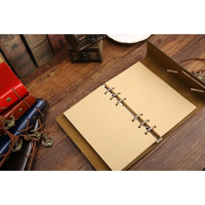 

Buku Catatan Binder Kulit Retro Compass Kertas A5