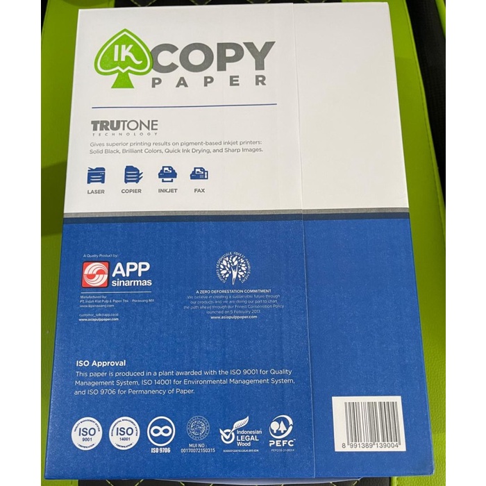 

bib KERTAS HVS A4 70 GRAM IK PAPER/IK COPY PAPER SUPER MURAH/ 1 Rim