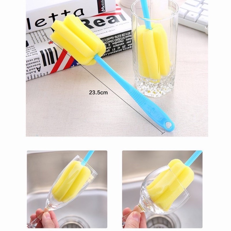 Import Sikat Spons Spon Sponge untuk Cuci botol gelas dot anak bayi dish Washing Sponge Baby Kids