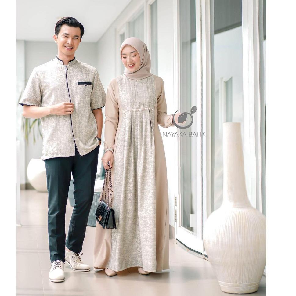 [NEW ARRIVAL] SARIMBIT BATIK COUPLE GAMIS ZIYA - GAMIS BUSUI - GAMIS COUPLE SPESIAL BAJU LEBARAN - S