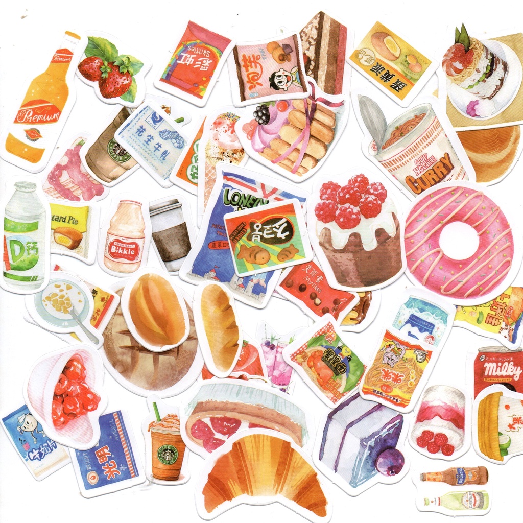 

Sticker Food Series Set 25pcs // Scrapbook Planner Bullet Journal