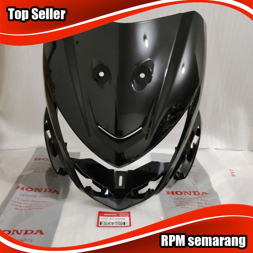 Tebeng Cover Lampu Depan Panel Beat Pop Hitam Original K61