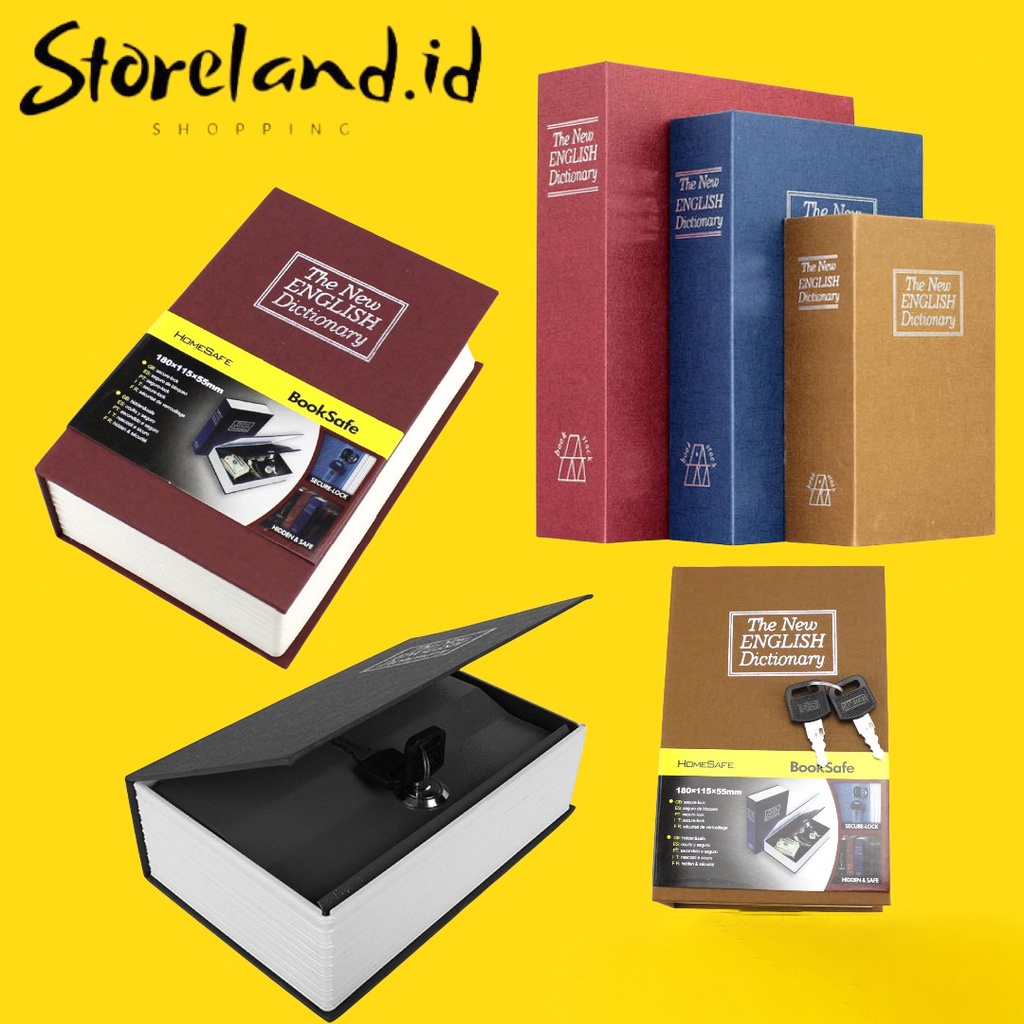 Kotak Penyimpanan Rahasia / Brankas Buku Ukuran L Besar