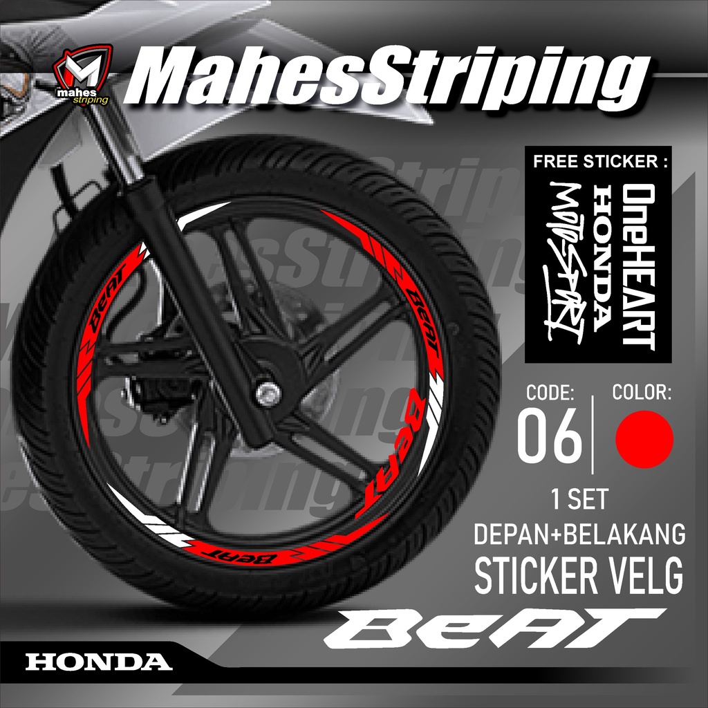 Mahes Striping - Stiker Cutting Sticker Velg Racing Lis List Variasi Custom Beat Karbu Fi Esp Street