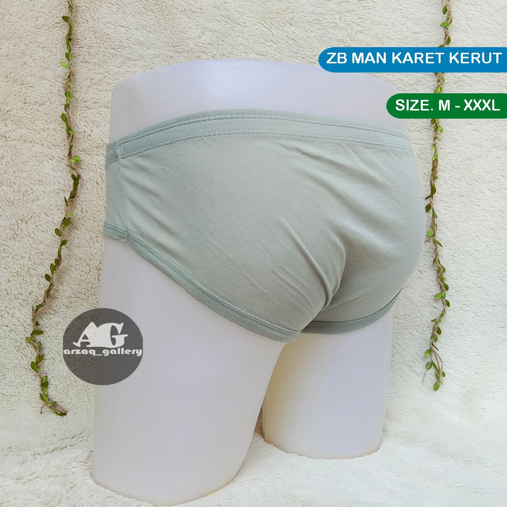 6 Pcs -  CD ZB MAN KERUT  Celana dalam pria karet kerut CD pria Kaos | Celana Dalam Pria | Cd