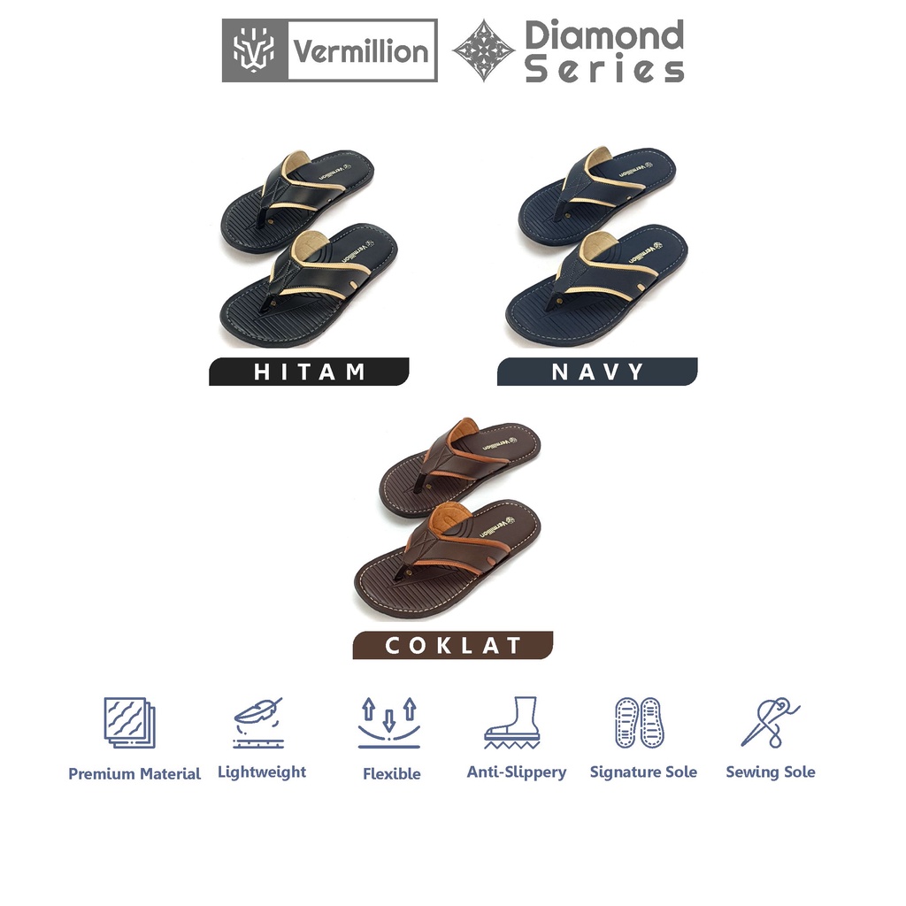 Sandal Jepit Pria Sandal Kulit Pria Slop Sandal Jepit Sandal Pria Kekinian Sandal Anti Slip Pria Sandal Pria Sandal Pria Karet Sandal Pria Casual - Cassanova