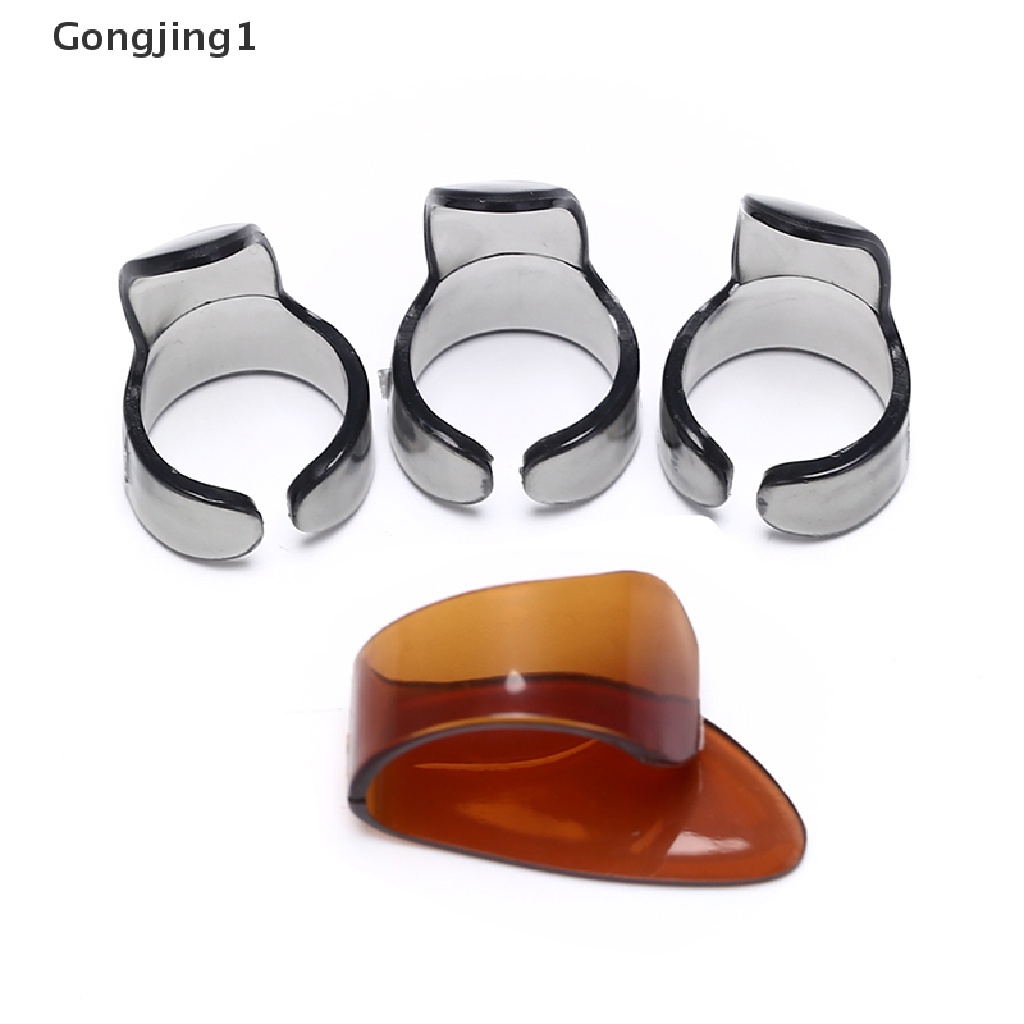 Gongjing1 4pcs Pick Gitar 1 Jempol 3 Jari