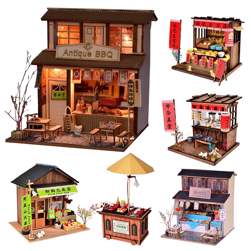 Cutebee Diy Dollhouse Miniatur Rumah Rumahan  Furnitur 