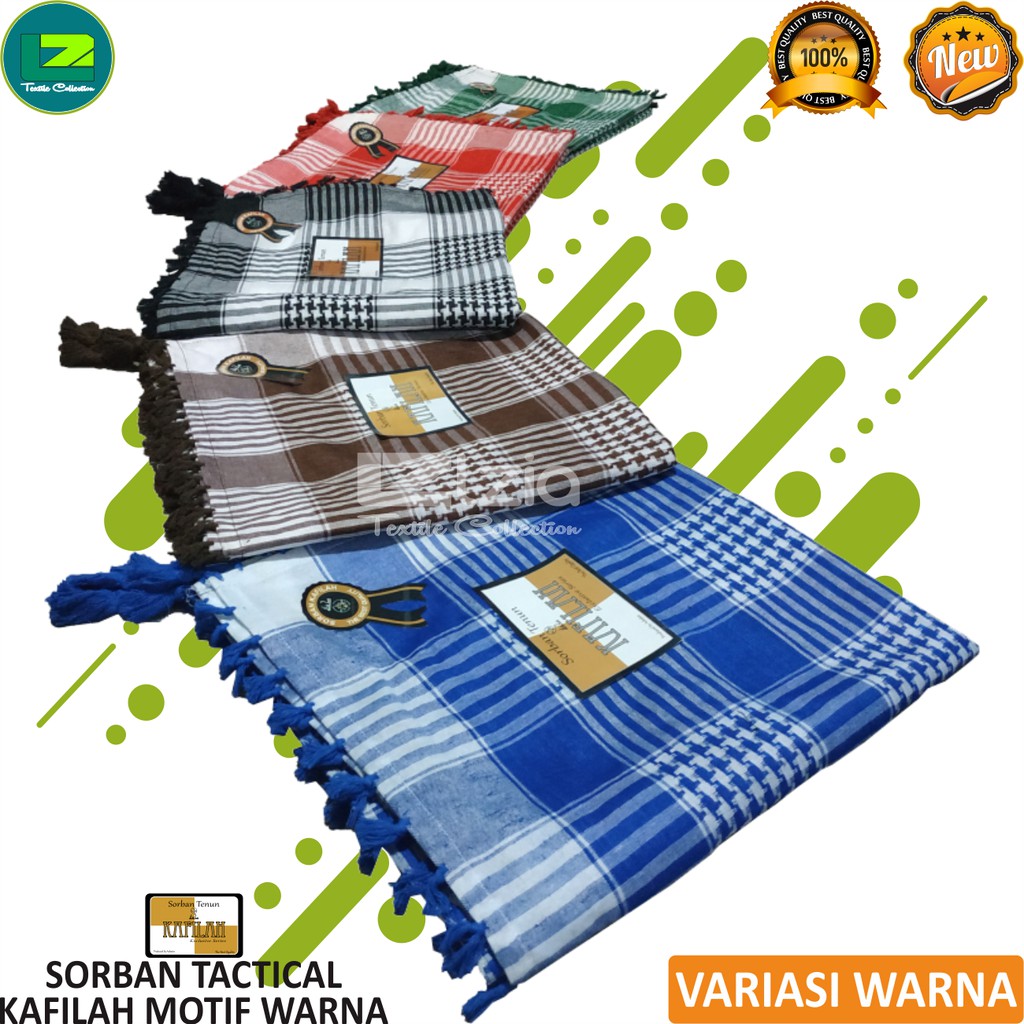SORBAN TACTICAL SORBAN MOTIF KAFILAH WARNA