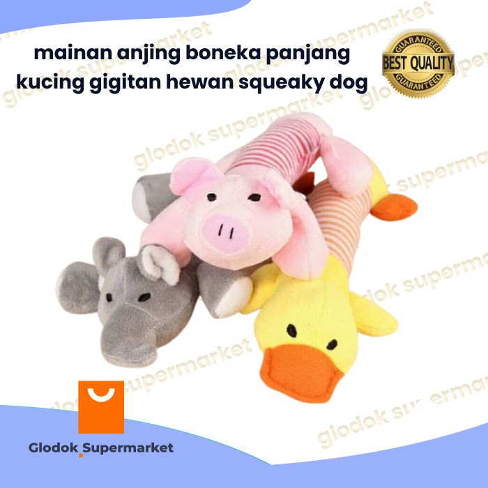 mainan anjing boneka panjang kucing gigitan hewan squeaky dog