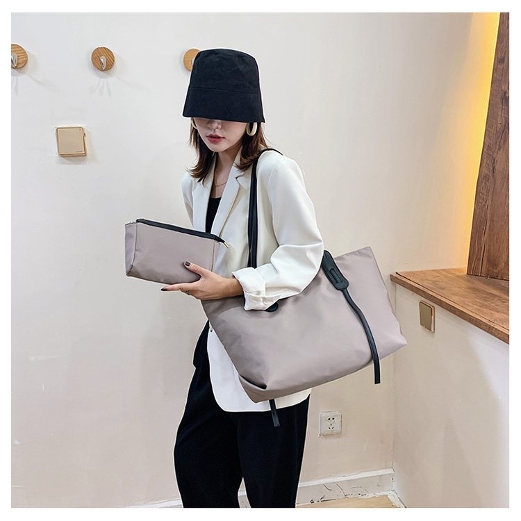 BJ31703 (2IN1) - BLACK/GRAY/KHAKI/WHITE - TAS BAHU SHOULDERBAG DOMPET IMPORT TAS WANITA FASHION IMPORT MODIS ELEGAN TERMURAH TERLARIS TERBARU BAGSTORE JAKARTA TAS BATAM LT1703