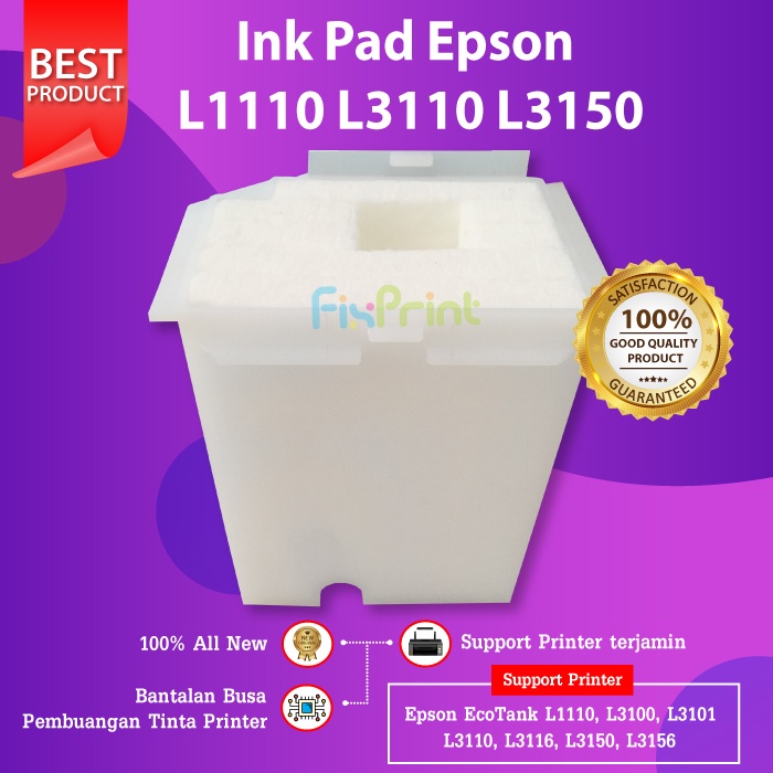 Ink Pad Box Busa Pembuangan Epson L1110 L1210 L3110 L3210 Inkpad Tinta L3116 L3150 L3156 L5190 L5290