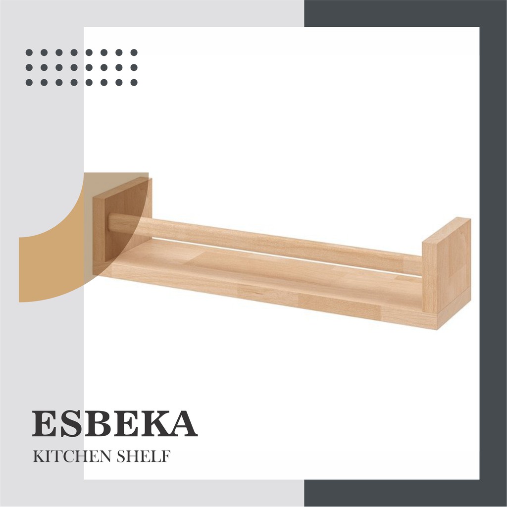 RAK TEMPAT BUMBU GANTUNG DINDING DAPUR - RAK KAYU WADAH BUMBU SERBAGUNA - KAYU MAHONI