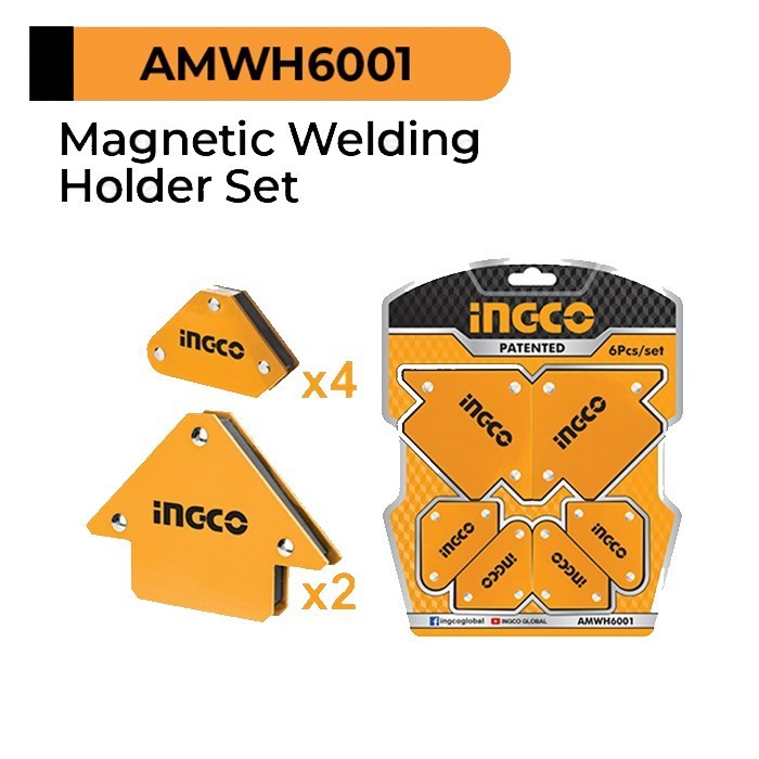 INGCO AMWH6001 Magnetic Welding Holder 6 pcs set Siku Magnet Las 6 pcs