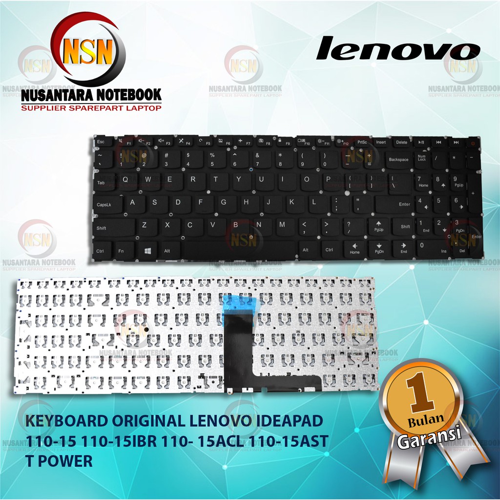 Keyboard Original Lenovo IdeaPad 110-15 110-15ACL AST IBR T POWER